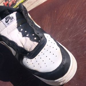 Nike AF1 Black white gold